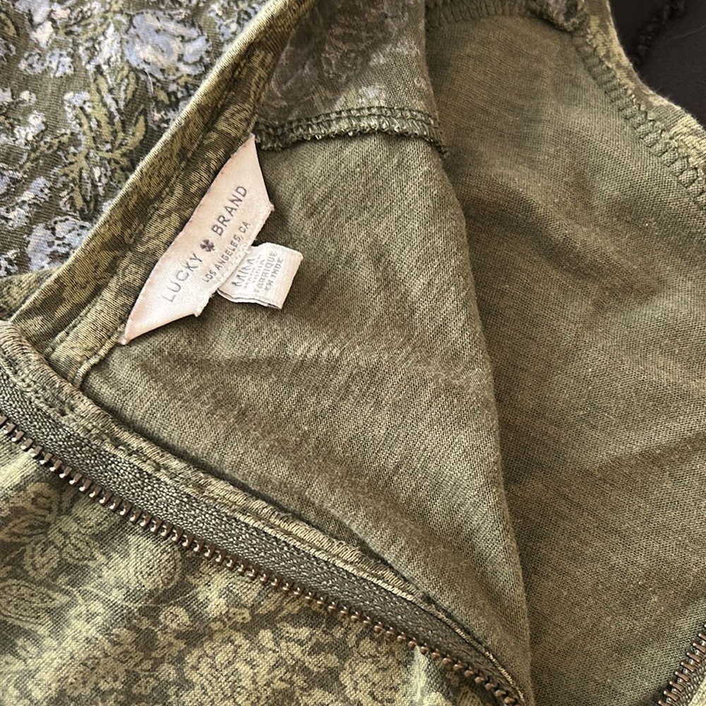 Lucky Brand Green Floral Women's Top - Picture 7 of 8